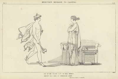 El mensaje de Mercurio a Calipso de John Flaxman